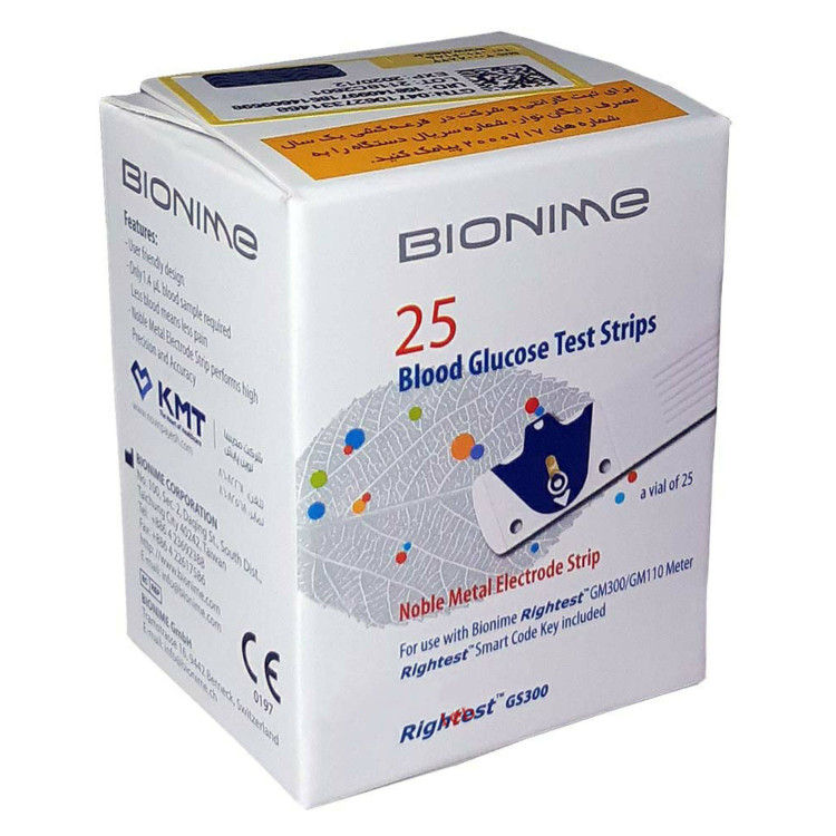 خرید آنلاین نوارتست قند خون بایونیم